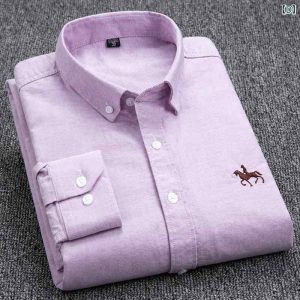 シャツ メンズ 男性用 長袖 オックスフォードシャツ 綿 刺繍 大きいサイズ ロゴ2 シャツ メンズ 男性用 長袖 オックスフォードシャツ 綿 刺繍 大きいサイズ ロゴ2