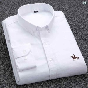 シャツ メンズ 男性用 長袖 オックスフォードシャツ 綿 刺繍 大きいサイズ ロゴ2 シャツ メンズ 男性用 長袖 オックスフォードシャツ 綿 刺繍 大きいサイズ ロゴ2