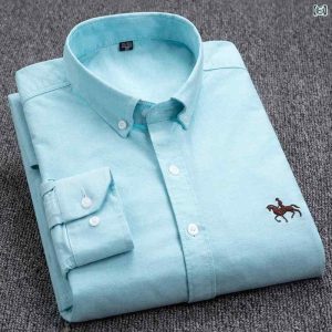 シャツ メンズ 男性用 長袖 オックスフォードシャツ 綿 刺繍 大きいサイズ ロゴ2 シャツ メンズ 男性用 長袖 オックスフォードシャツ 綿 刺繍 大きいサイズ ロゴ2