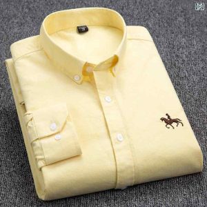シャツ メンズ 男性用 長袖 オックスフォードシャツ 綿 刺繍 大きいサイズ ロゴ2 シャツ メンズ 男性用 長袖 オックスフォードシャツ 綿 刺繍 大きいサイズ ロゴ2