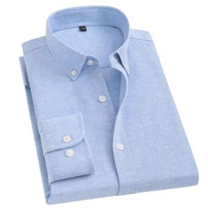 シャツ 男性用 オックスフォードシャツ 長袖 トップス ビジネス カジュアル スマート スタイリッシュ コットン76% 無地 ホワイト ネイビー レッド イエロー グリーン グレー ブルー 春